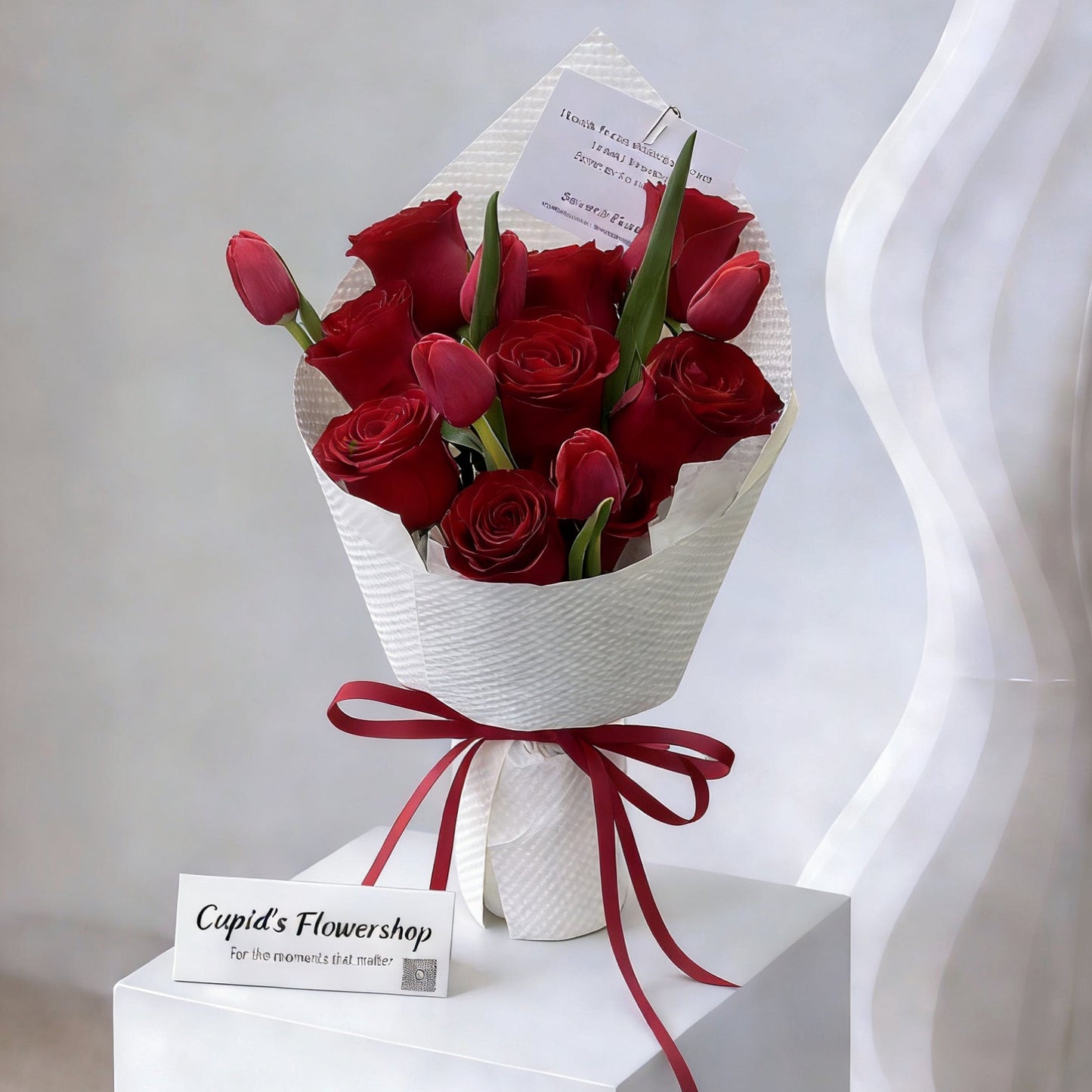 Pure Love – Rose and Tulip Bouquet