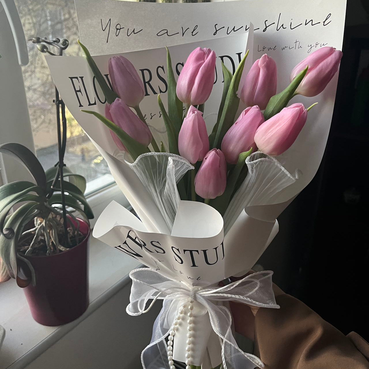 Gyöngy Rózsaszín – Prémium Tulipáncsokor